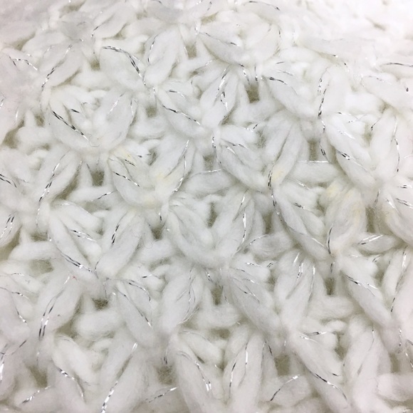 2 Scarf Lot BCBGeneration Infinity Knit Handmade Metallic Ruffle Lace Minimalist - Picture 11 of 15